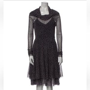 Fuzzi dot print midi length dress